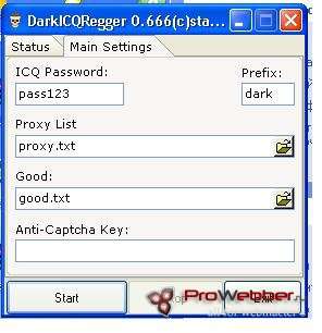 Dark ICQ autoregger ( Автореггер ICQ бесплатно )