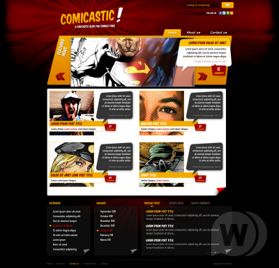 Comicastic - HTML and PSD