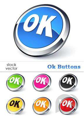 Векторный клипарт - Ok Buttons