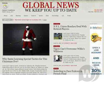 GlobalNews - шаблон Wordpress новостной тематики