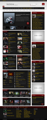 PSD макет Game News Portal