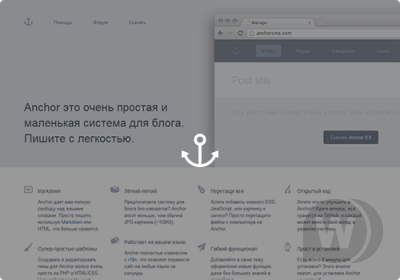 Anchor CMS 0.8 на Русском