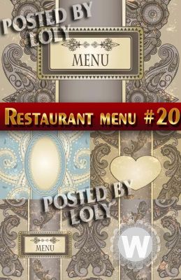 Ресторанные меню #20 - Векторный клипарт