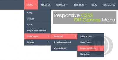 Responsive CSS3 Off-Canvas Menu