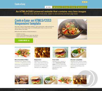 Cook-n-Easy адаптивный HTML5 шаблон