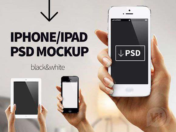 Шаблон iPhone iPad PSD Mockup