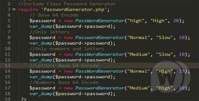 Password Generator PHP Class / Генератор паролей PHP