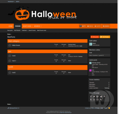HalloweenShock - темный стиль для XenForo 2