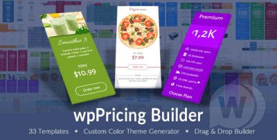 WP Pricing Table Builder v1.6.0 - таблицы с ценами WordPress