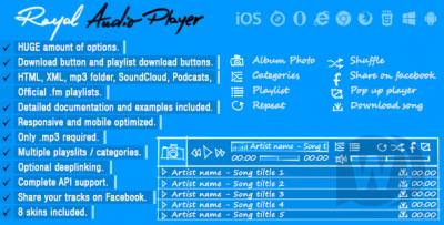 Royal Audio Player v4.9 - аудиоплеер для сайта