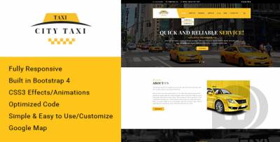 Citytaxi - Bootstrap 4 HTML шаблон такси