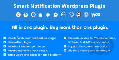 Smart Notification Wordpress v9.2.74 NULLED - плагин уведомлений для WordPress