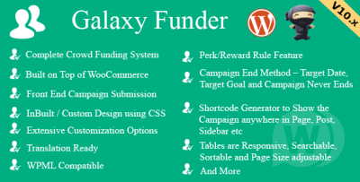 Galaxy Funder v11.3 - плагин WooCommerce для сбора средств
