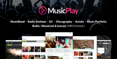 MusicPlay v9.2.0 - музыкальный WordPress шаблон
