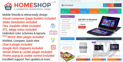 Home Shop v1.4.9 - премиум WooCommerce шаблон WordPress 
