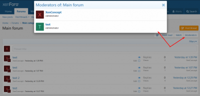 [XenConcept] Show Forum Moderators 2.0.0