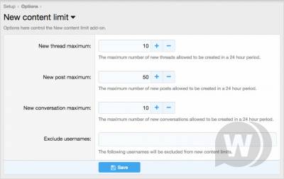 New content limit 1.3 - лимит тем, сообщений, переписок за день XenForo 2