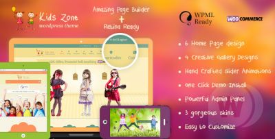 Kids Zone v5.2 - шаблон WordPress на детскую тематику