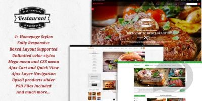 SM Restaurant v1.0 - готовый дизайн для Magento