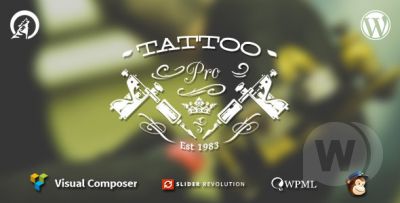 Tattoo Pro v1.8.9 - шаблон WordPress для тату салона