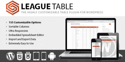 League Table v2.09 - красивые таблицы для WordPress