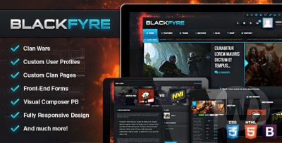 Blackfyre v2.5.4 - шаблон игрового сообщества WordPress