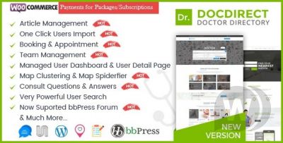 DocDirect v8.1.0 - WordPress шаблон для врачей и каталога медицинских услуг