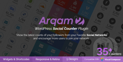 Arqam v2.5.1 - плагин социальных счётчиков WordPress