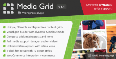 Media Grid v7.0.8 - плагин портфолио для WordPress