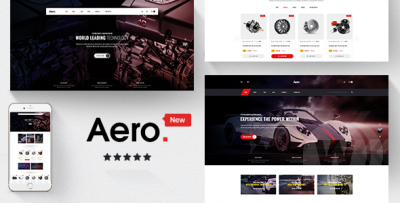 Aero - шаблон магазина автозапчастей для Magento