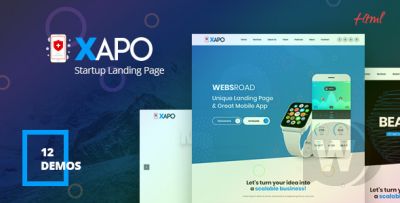 Xapo - адаптивный лендинг шаблон 