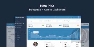Hero PRO - Bootstrap 4 шаблон админ панели