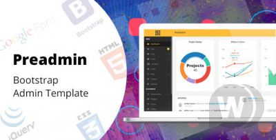 Preadmin - Bootstrap шаблон админ панели