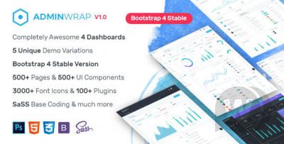 AdminWrap - универсальный Bootstrap 4 шаблон админ панели