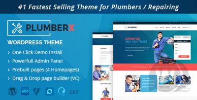 Plumber v10.1 - строительство и ремонт WordPress шаблон