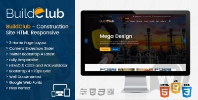 BuildClub – строительный HTML шаблон 