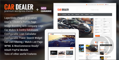 Car Dealer v1.5.2 - шаблон сайта авто дилера WordPress