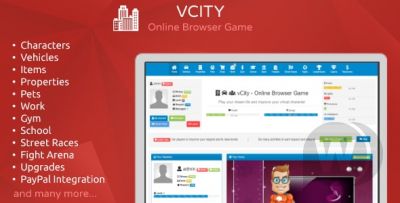 vCity v2.1 - скрипт браузерной онлайн игры RPM (MMORPG)