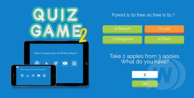 Quiz Game 2 v1.2 - игра вопрос-ответ на HTML5