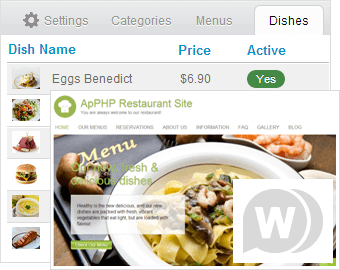 ApPHP Restaurant Site v2.2.3 - скрипт сайта ресторана
