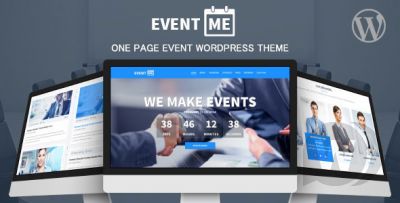 EventMe v2.5.8 - лендинг шаблон WordPress для продвижения ивентов