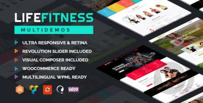 Life Fitness v2.5 - шаблон тренажерного зала WordPress