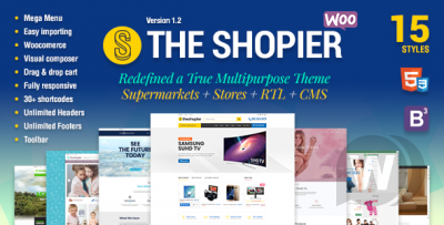 Shopier v1.4.5 - многопользовательская тема WooCommerce