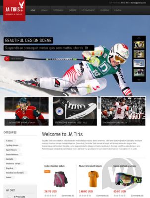 JA Tiris v2.6.1 - шаблон спортивного интернет-магазина Joomla
