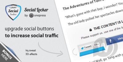 Social Locker v2.3.1 - социальный замок jQuery
