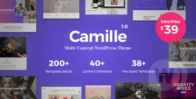 Camille v1.0.9 - многоцелевая WordPress тема