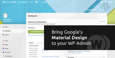Material WP v1.1.5 - шаблон для админ панели WordPress