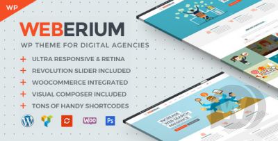 Weberium - WordPress шаблон для цифровых агентств