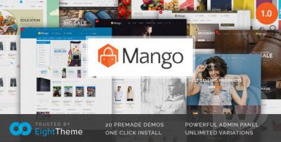 Mango v2.1.0 - адаптивный Woocommerce шаблон