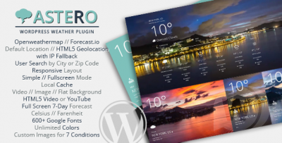 Astero WordPress Weather Plugin v2.0.0